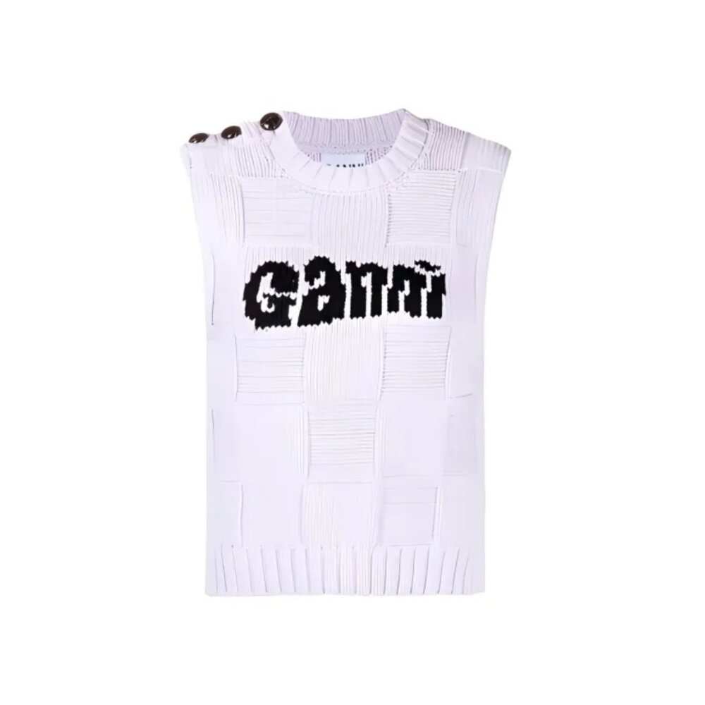 GANNI Checkerboard Sweater Vest in Lilac – Sold Out Everywhere!